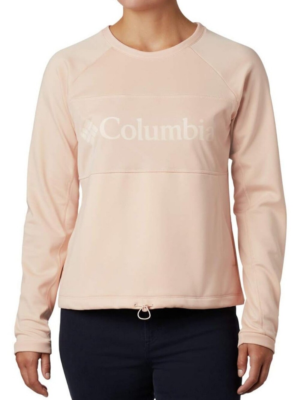 Columbia Women's Windgates Fleece Crewneck Pullover- Peach Cloud Colourway